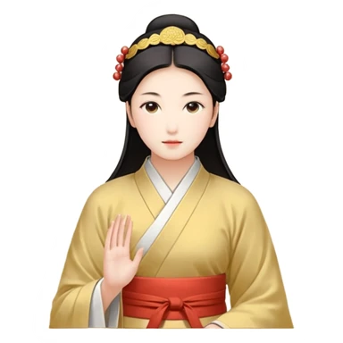 带着学士帽的，深棕色长发，黄种偏白皮肤的，高鼻梁，不戴眼镜的女博士生，在单只眼眨眼并开朗的笑，年龄26岁，学士服全身深蓝色短绒质地，但是黑领子， sticker