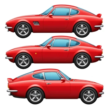 RED SPORT CAR CUTE sticker