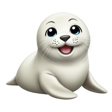 Cute baby seal sticker