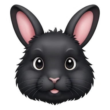 cute black rabbit  sticker