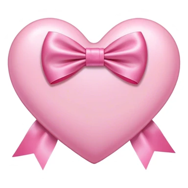 pink heart wit pink bow sticker