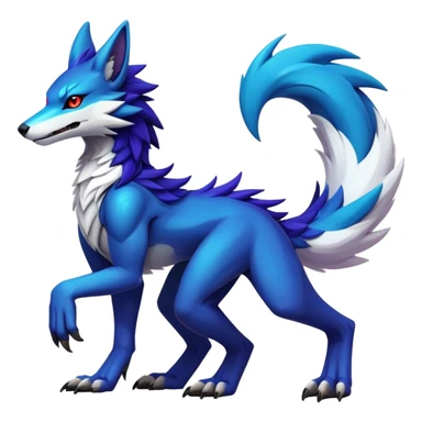 Epic Edgy Cute Colorful Modern Anthro Vernid-Protogen-Sergal-creature-animal full body sticker