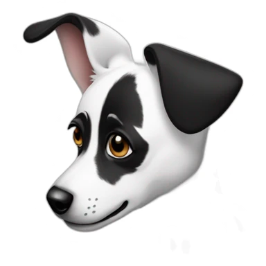 white jack russel black ears sticker