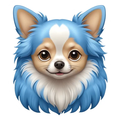 Chihuahua longhair blue
 sticker