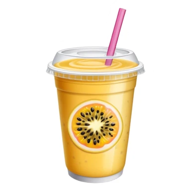 Passionfruit smoothie in to go cup sticker