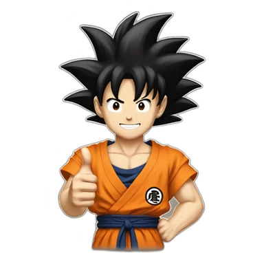 Kid Goku thumbs up sticker