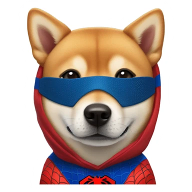 Shiba Inu dressed as spider man sticker