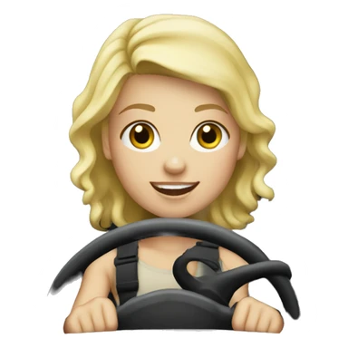 blonde girl driving black jeep sticker