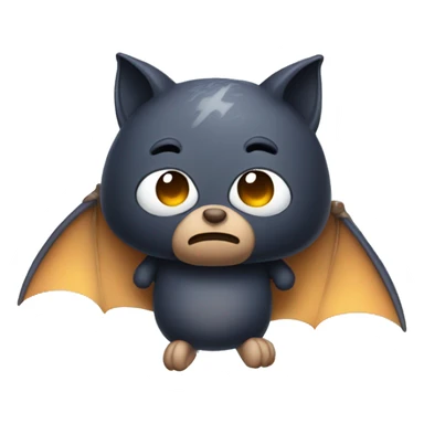 A magic bat who is asleep sticker