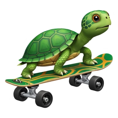 Turtle riding a skateboard  sticker