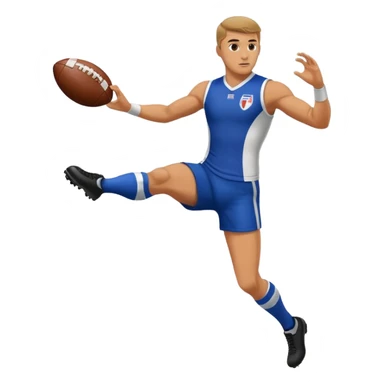 Man kicking afl ball sticker