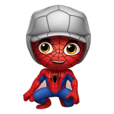 cute pixar style spiderman sticker