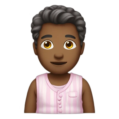 A man wearing baby clothes sticker