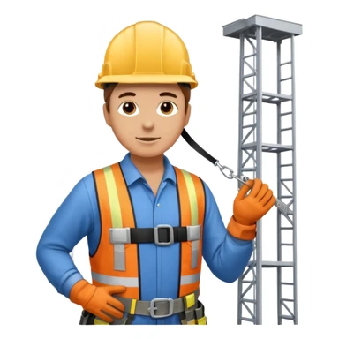 working at height on a building sticker