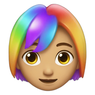 rainbow glow up sticker
