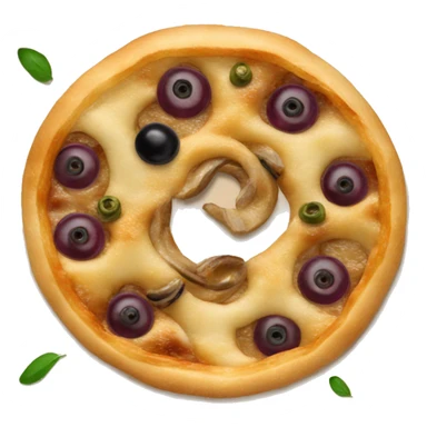 pissaladière avec oignons, olives et anchois sticker