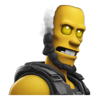 Omer Simpson in fortnite universe sticker