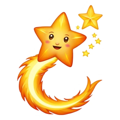 Meteor – Bright falling star with blazing tail sticker