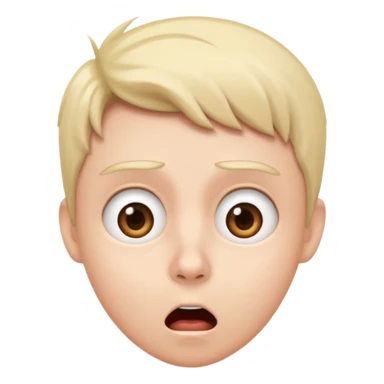 shocked face, simple, expressive sticker