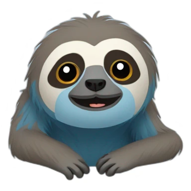 Blue sloth sticker