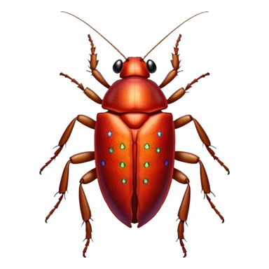 red bedazzled cockroach sticker