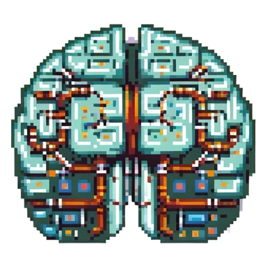 tech brain sticker