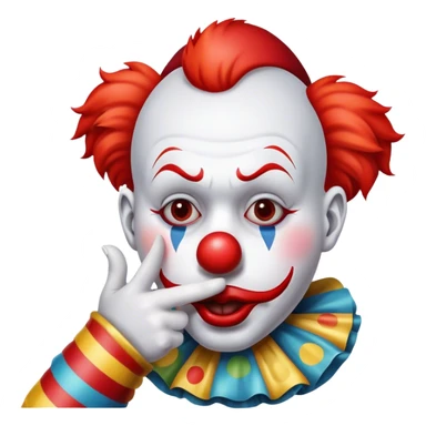 clown qui fait chut sticker