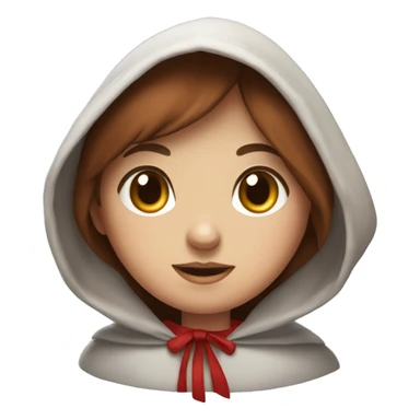 little red riding hood with brown hair amd blue eyes sticker