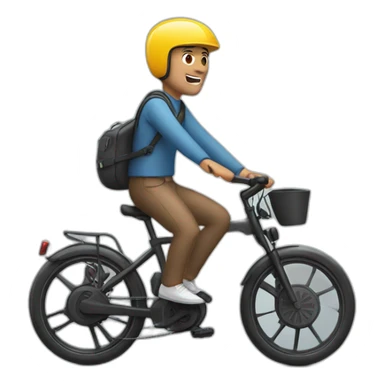 Man on e-bike  sticker