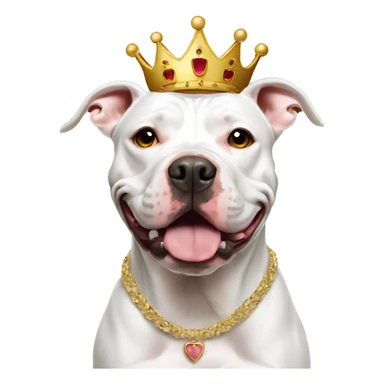 Pit bull with crown sticker