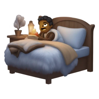cozy winter night sticker