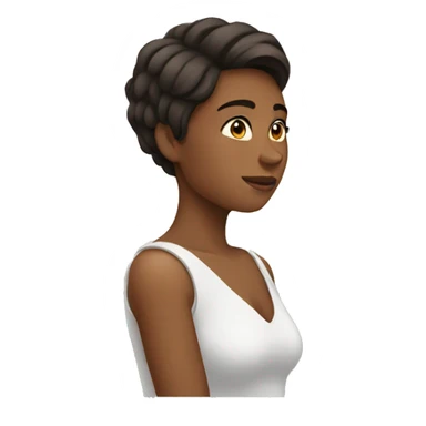 women showing her shoulder sticker