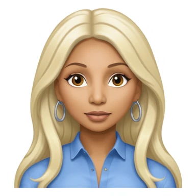 Tamar Braxton with long platinum blonde hair sticker