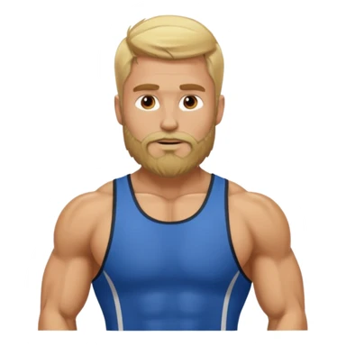 blonde bearded athlete sticker