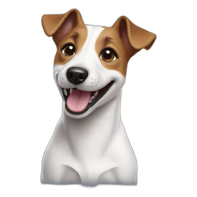 Jack Russell Terrier sonriendo sticker