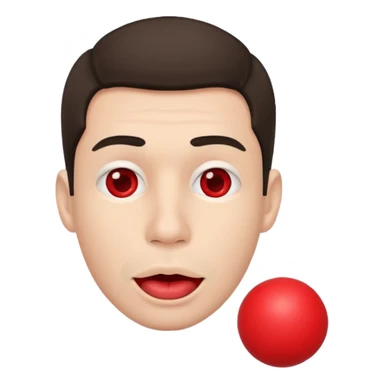 Man with red ball in his mouth sticker