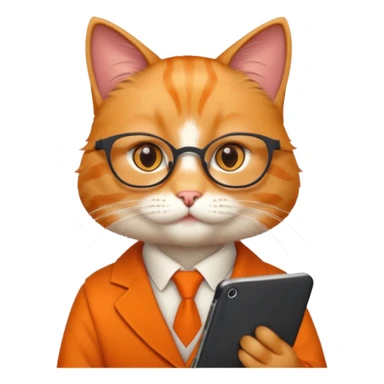 teacher cat tech smart appearance  sticker