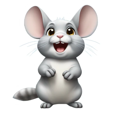 Chinchilla throwing hands in the air  sticker