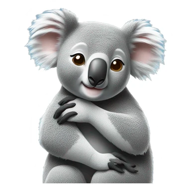 koala hugging a female koala  sticker