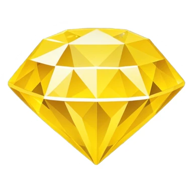 Keep the original emoji style and shape exactly the same.
Change the diamond color to a bright yellow.
Flat emoji style, clean vector look, no extra elements, no text, transparent background. sticker