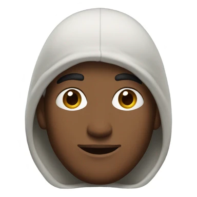 Make a guy with hoodie and cap with broen eyes sticker