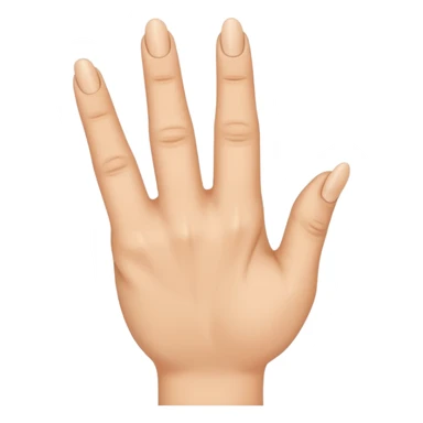 Hand sign with hand spread and middlefinger over the ringfinger sticker