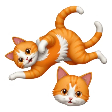 cat doing backflip  sticker