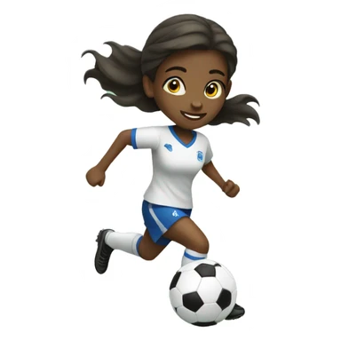 Girl playing soccer  sticker
