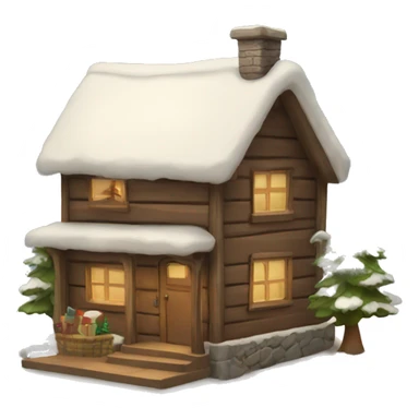 Cosy Christmas cabin sticker