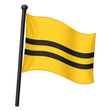 Create 2 yellow lined and 1 black lined flag emoji and put black line between yellow lines sticker