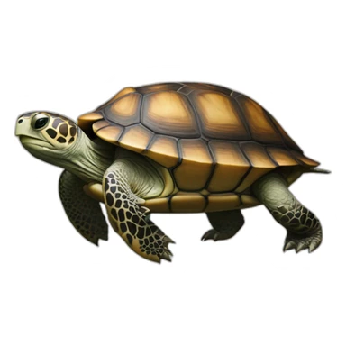 Une tortue sur un singe sticker
