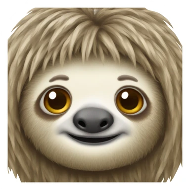 sloth with a wig sticker