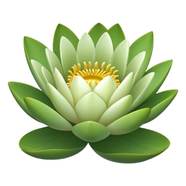 Small text size water lily bud sticker