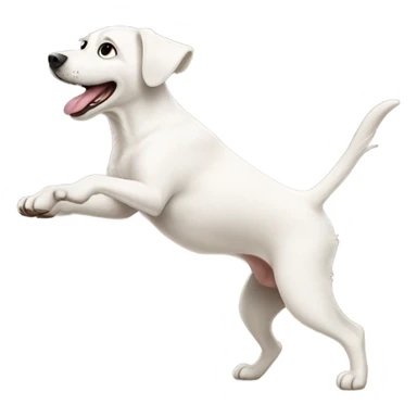 White doggy dancing  sticker